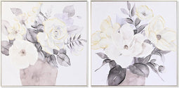 Schilderij DKD Home Decor 80 x 3,5 x 80 cm Vaas Traditioneel (2 Stuks)