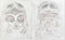 Schilderij DKD Home Decor 80 x 3,7 x 100 cm Gezicht Koloniaal (2 Stuks)