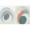 Schilderij DKD Home Decor 80 x 3,7 x 100 cm Modern Cirkels (2 Stuks)