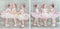 Schilderij DKD Home Decor 80 x 3 x 80 cm Balletdanseres Traditioneel (2 Stuks)