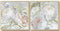 Schilderij DKD Home Decor 80 x 4 x 80 cm Blommor Shabby Chic (2 Stuks)