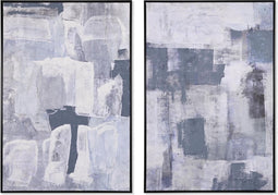 Schilderij DKD Home Decor 83 x 4,5 x 122,5 cm 83 x 4,5 x 123 cm Abstract Stads (2 Stuks)