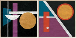 Schilderij DKD Home Decor 83 x 4,5 x 83 cm Abstract Modern (2 Stuks)