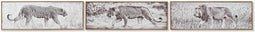 Schilderij DKD Home Decor 92,5 x 3,5 x 32 cm Koloniaal Jungle (3 Onderdelen)