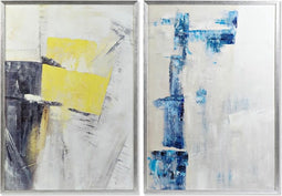 Schilderij DKD Home Decor Abstract 70 x 3 x 100 cm Stads (2 Stuks)