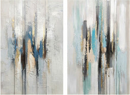 Schilderij DKD Home Decor Abstract 80 x 3 x 120 cm Stads (2 Stuks)