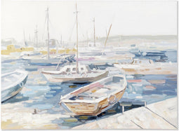 Schilderij DKD Home Decor Barco Mediterrane (120 x 3,8 x 90 cm)