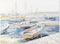 Schilderij DKD Home Decor Barco Mediterrane (120 x 3,8 x 90 cm)