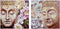 Schilderij DKD Home Decor Boeddha 80 x 3 x 80 cm Orientaals (2 Stuks)