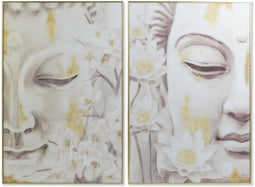 Schilderij DKD Home Decor Boeddha 80 x 4 x 120 cm Orientaals (2 Stuks)