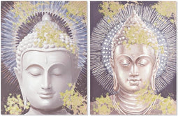 Schilderij DKD Home Decor Boeddha Orientaals (60 x 3 x 80 cm) (2 Stuks)