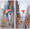 Schilderij DKD Home Decor Paraplu 60 x 3 x 120 cm Loft (2 Stuks)