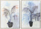 Schilderij DKD Home Decor Planten 83 x 4,5 x 123 cm Scandinavisch (2 Stuks)