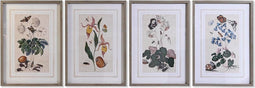 Schilderij DKD Home Decor Spar Kristal 50 x 65 x 2,5 cm 50 x 2,5 x 65 cm 50 x 2,5 x 70 cm Blommor (4 Onderdelen)