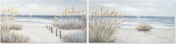 Schilderij DKD Home Decor Strand 140 x 3 x 70 cm Mediterrane (2 Stuks)