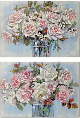 Schilderij DKD Home Decor Vaas 100 x 3 x 70 cm Shabby Chic (2 Stuks)