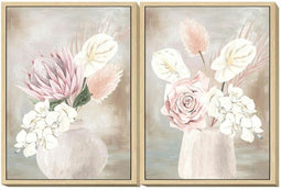 Schilderij DKD Home Decor Vaas 50 x 4 x 70 cm Scandinavisch (2 Stuks)
