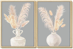 Schilderij DKD Home Decor Vaas 50 x 4 x 70 cm Shabby Chic (2 Stuks)