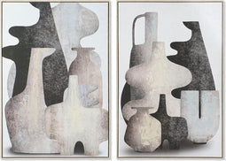 Schilderij DKD Home Decor Vaas Scandinavisch 84 x 4,5 x 123 cm (2 Stuks)