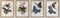 Schilderij DKD Home Decor Vlinders 40 x 2 x 50 cm Shabby Chic (4 Onderdelen)
