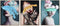 Schilderij DKD Home Decor Vrouw 60 x 3 x 80 cm Modern (3 Onderdelen)