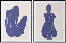 Schilderij DKD Home Decor Vrouw 60 x 4 x 80 cm Modern (2 Stuks)