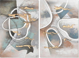 Schilderij Home ESPRIT Abstract Modern 80 x 3 x 120 cm (2 Stuks)