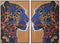 Schilderij Home ESPRIT Luipaard Stads 80 x 4,5 x 120 cm (2 Stuks)
