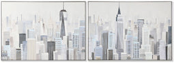 Schilderij Home ESPRIT Stad Loft 122,3 x 4,5 x 82,3 cm (2 Stuks)