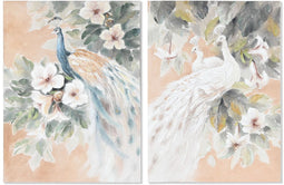 Schilderij Home ESPRIT Tropisch 90 x 3,7 x 120 cm (2 Stuks)