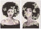 Schilderij Home ESPRIT Vrouw Modern 70 x 3,7 x 100 cm (2 Stuks)