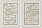 Schilderij Home ESPRIT Wit Beige Abstract Scandinavisch 52,7 x 2,5 x 72,5 cm (2 Stuks)