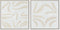 Schilderij Home ESPRIT Wit Beige Abstract Scandinavisch 83 x 4,5 x 83 cm (2 Stuks)