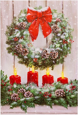 Schilderij Kerstmis Multicolour Hout Canvas 40 x 60 x 1,8 cm