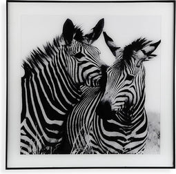 Schilderij Kristal (2 x 50 x 50 cm) Zebra
