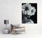 Schilderij Lady with flower in black and white - Acryclic Painting