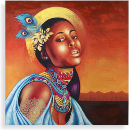 Schilderij Versa VS-21750074 Etnische vrouw 2,8 x 80 x 80 cm