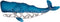 Schilderij Walvis 46 x 12 cm Metaal