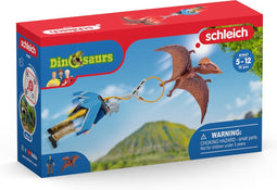 schleich DINOSAURS - Jetpack achtervolging - Speelfigurenset - Kinderspeelgoed voor Jongens en Meisjes - 5 tot 12 jaar - 7 Onderdelen