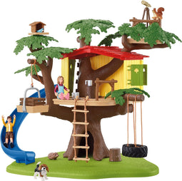 schleich FARM WORLD - Avontuurlijke boomhut - Speelfigurenset - Kinderspeelgoed voor Jongens en Meisjes - 3 tot 8 jaar - 28 Onderdelen
