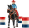 schleich FARM WORLD - Barrel racing met cowgirl - Kinderspeelgoed voor Jongens en Meisjes - 3 tot 8 jaar 42576