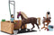 schleich HORSE CLUB - Speelfigurenset - Wasplaats met Horse Club Emily & Luna - Kinderspeelgoed voor Jongens en Meisjes - 5 tot 12 jaar - 14 Onderdelen - 42438