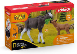 schleich WILD LIFE Eland met Kalf Speelgoed Dieren - Gedetailleerde Figuurtjes - Kinderspeelgoed - voor Jongens & Meisjes