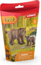 schleich WILD LIFE - Moeder Grizzlybeer met jong - Speelfiguur - Kinderspeelgoed voor Jongens en Meisjes - 3 tot 8 jaar - 42473