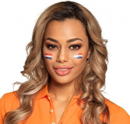 Schmink Rood wit blauw oranje make up - EK accessoires - Oranje versiering - EK 2021 - EK voetbal