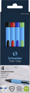 Schneider balpen - Slider Edge - 4 stuks - basic kleuren - S-152273
