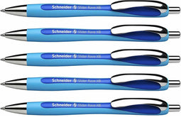 Schneider balpen - Slider Rave - penpunt XB - lijnbreedte 1,4mm - blauw - 5 stuks - S-132503-5