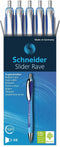 Schneider balpen - Slider Rave - penpunt XB - lijnbreedte 1,4mm - blauw - 5 stuks - S-132503-5