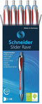 Schneider balpen - Slider Rave - XB - 1,4mm - rood - 5 stuks - S-132502-5