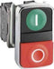 Schneider Electric Harmony ZB4BA7341 Dubbele drukknop Bedieningsknop vlak 2 knoppen Groen, Rood Druk-ontgrendeling 1 st